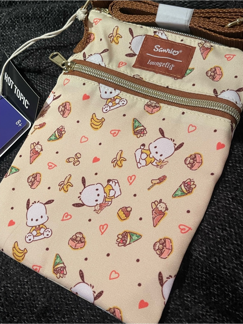 NWT Loungefly Sanrio Pochacco Passport Crossbody Bag